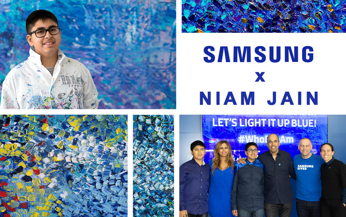 Niam Jain autistic artist does a national campaign for Samsung Canada