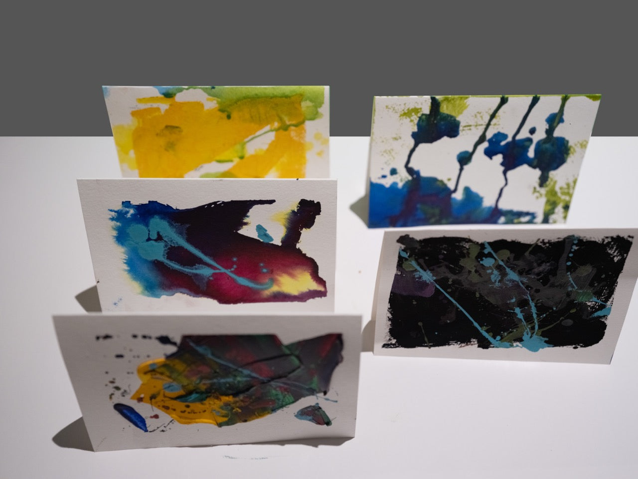 Hand Painted Cards: Set of Five